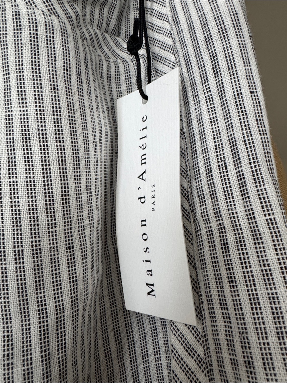 NWT! ✨ Striped Linen-Blend Barrel Leg Drawstring Pants - Picture 8 of 8